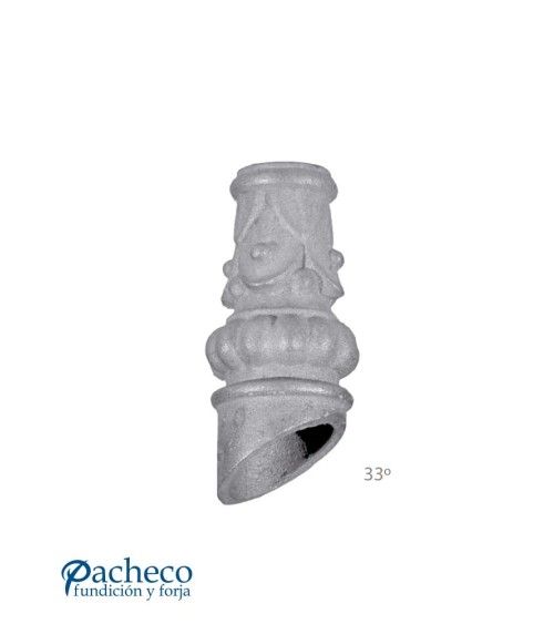 Macolla de Hierro Fundido Ingleteada Ornamental a 33º para Redondo 16º