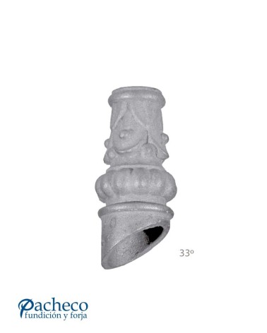 Macolla de Hierro Fundido Ingleteada Ornamental a 33º para Redondo 16º