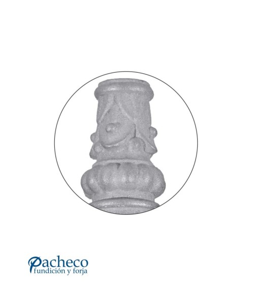 Macolla de Hierro Fundido Ingleteada Ornamental a 33º para Redondo 16º