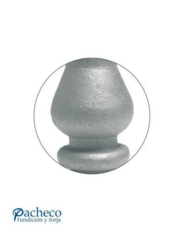 Macolla de Hierro Fundido Bulbo Simple para Redondo 20 mm