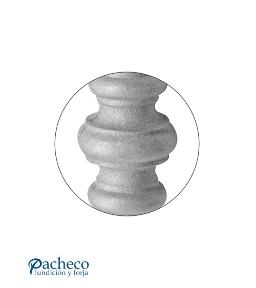 Macolla de Hierro Fundido Abarrilada Doble para Redondo 14 - 16 mm