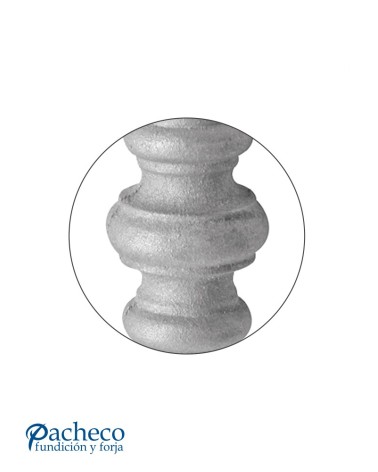 Macolla de Hierro Fundido Abarrilada Doble para Redondo 14 - 16 mm