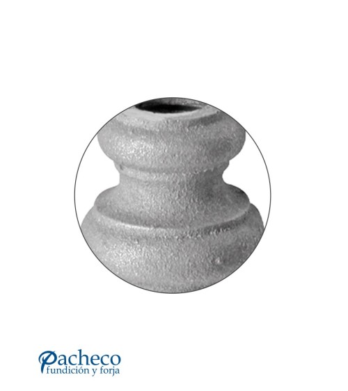 Macolla de Hierro Fundido Abarrilada Simple para Redondo 14 - 16 mm