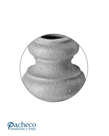 Macolla de Hierro Fundido Abarrilada Simple para Redondo 14 - 16 mm