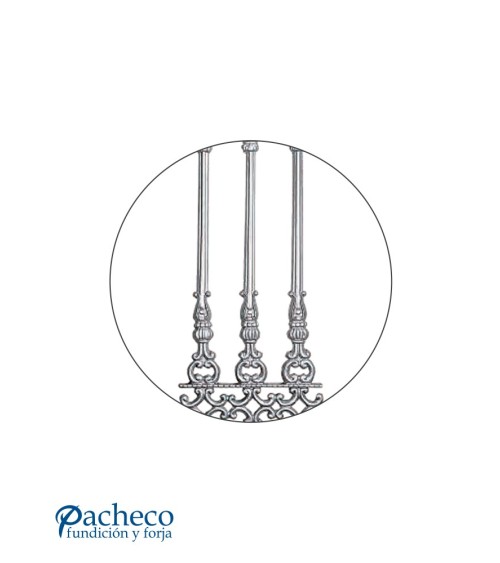 Balaustrada de Aluminio Fundido Composición de Balaustres M8 x2