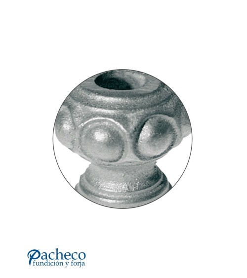 Macolla de Hierro Fundido con Bolas Decorativas para Redondo 16 mm