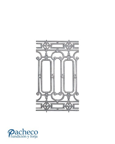 Balaustrada de Aluminio Fundido Ornamental con Geométrico M8 x2
