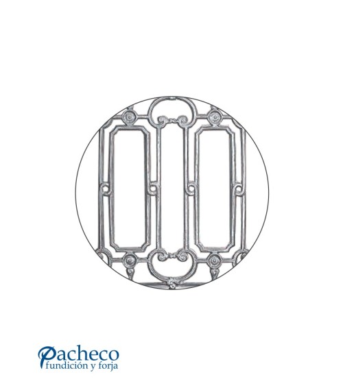 Balaustrada de Aluminio Fundido Ornamental con Geométrico M8 x2