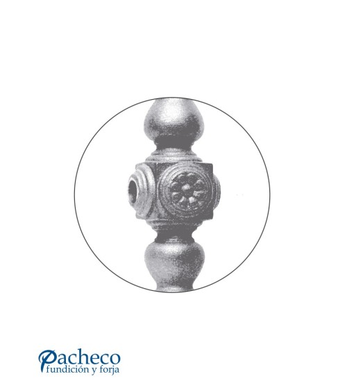 Macolla de Hierro Fundido para Unión de Barrotes de Redondo 16 mm