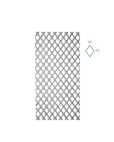 Panel de Aluminio Fundido Rejilla Ornamental con Calados de Rombos