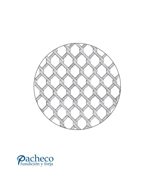 Panel de Aluminio Fundido Rejilla Ornamental con Calado de Rombos Entrelazados