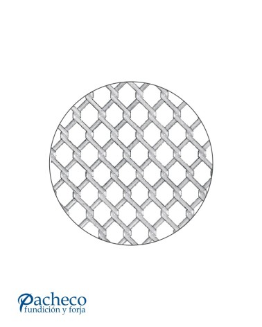 Panel de Aluminio Fundido Rejilla Ornamental con Calado de Rombos Entrelazados