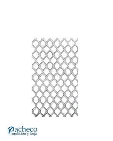 Panel de Aluminio Fundido Rejilla Ornamental con Calado de Rombos Entrelazados