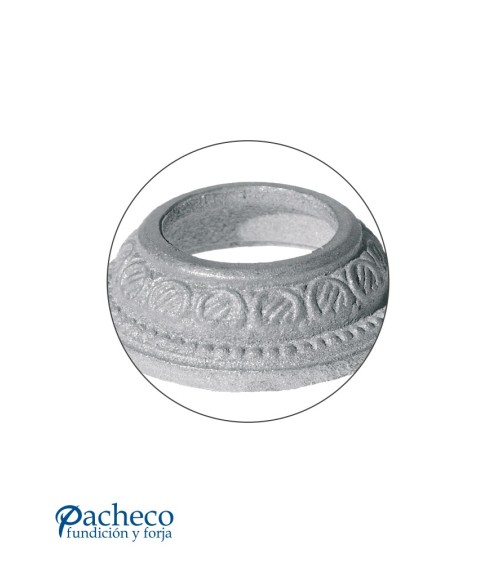Base Ornamental de Hierro Fundido para Redondo 55 - 65 mm
