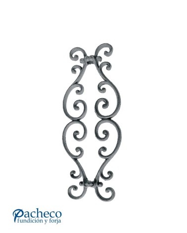 Adorno Central de Hierro Fundido Con Ces Simétricas de Hierro Fundido de Cuadrado 16 mm