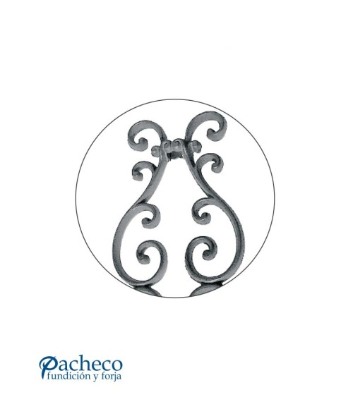 Adorno Central de Hierro Fundido Con Ces Simétricas de Hierro Fundido de Cuadrado 16 mm