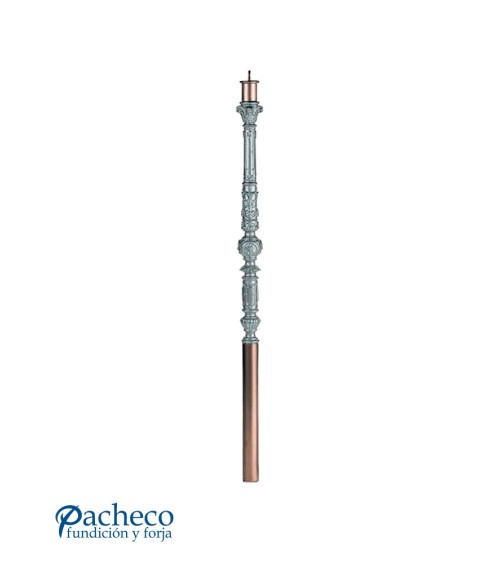 Arranque con Cuerpo Ornamental de Aluminio Fundido y Extremos de Hierro para Escalera M10