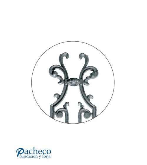 Adorno Central de Hierro Fundido Ornamental de Redondo 16 mm