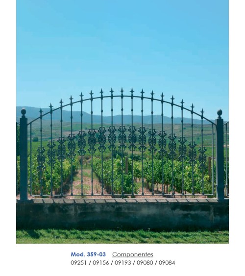 Adorno Central de Hierro Fundido Ornamental de Redondo 16 mm