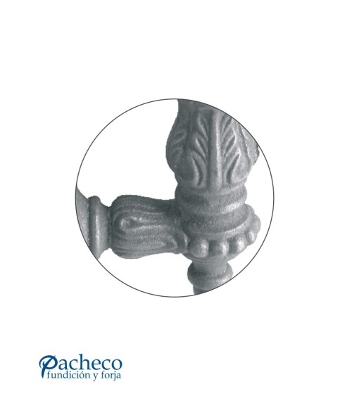 Soporte para Escalera de Hierro Fundido Ornamental para Redondo 16 mm