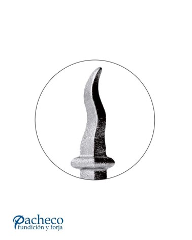 Lanza de Hierro Fundido con Punta Ondulada para Redondo 16 mm