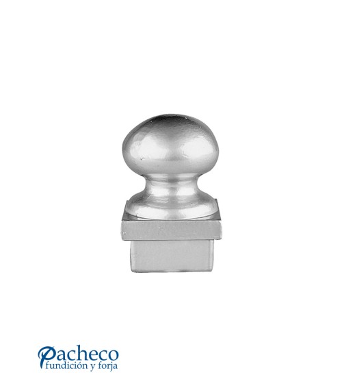 Remate de Aluminio Fundido Bola para Cuadrado 40 mm