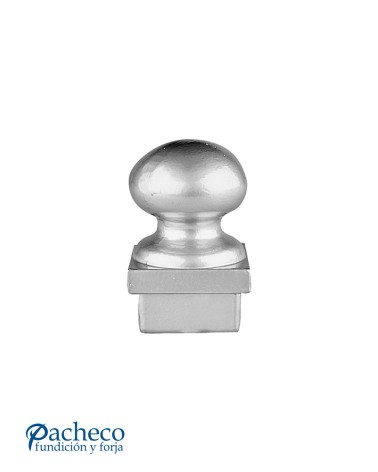 Remate de Aluminio Fundido Bola para Cuadrado 40 mm