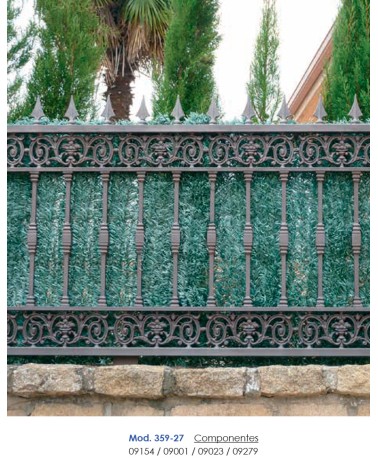 Lanza de Hierro Fundido en Punta con Bola en la Base para Redondo 16 mm