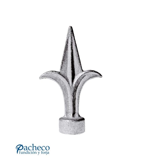 Lanza de Hierro Fundido Flor de Lis Estilizada Para Redondo 14 - 16 mm