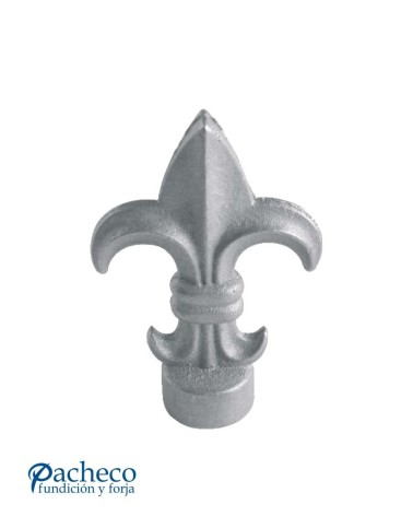 Lanza de Hierro Fundido Flor de Lis para Redondo 16 mm