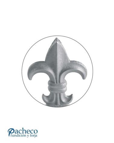 Lanza de Hierro Fundido Flor de Lis para Redondo 16 mm