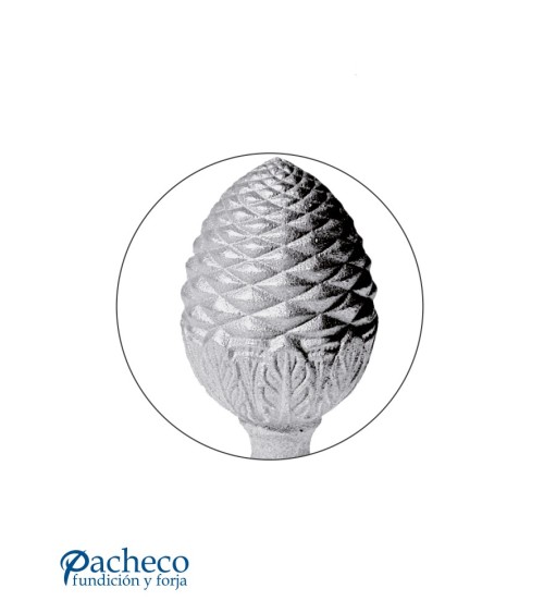 Remate Piña Maciza de Hierro Fundido