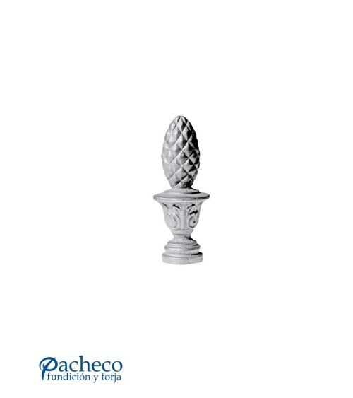 Remate Macizo de Hierro Fundido Piña Estilizada