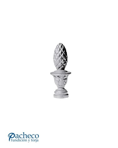 Remate Macizo de Hierro Fundido Piña Estilizada