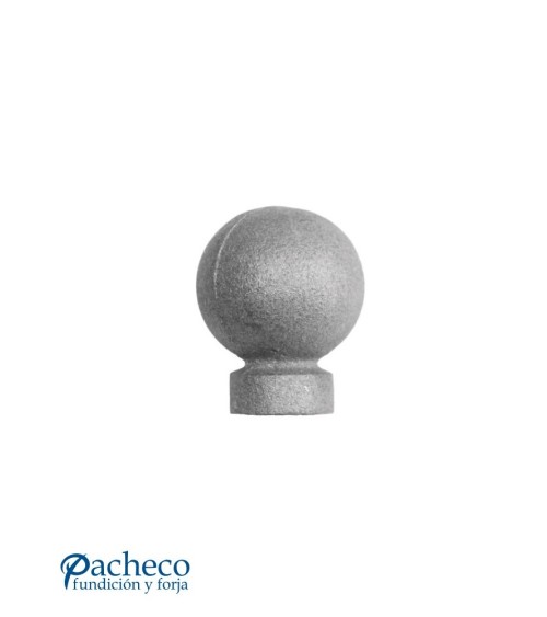 Remate Bola Redonda de Hierro Fundido con Base Redonda 30 mm