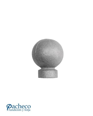 Remate Bola Redonda de Hierro Fundido con Base Redonda 30 mm