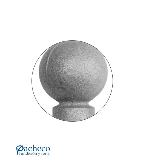 Remate Bola Redonda de Hierro Fundido con Base Redonda 30 mm