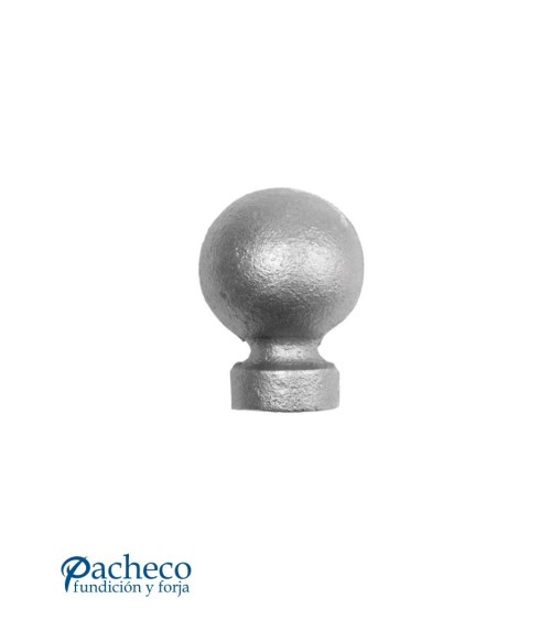 Remate Bola Redonda de Hierro Fundido con Base Redonda 40 mm