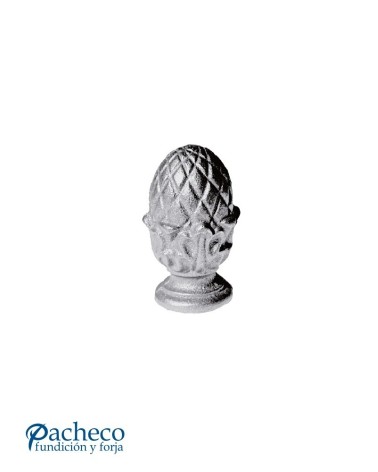 Remate Piña Maciza de Hierro Fundido con Base Redonda 45 mm