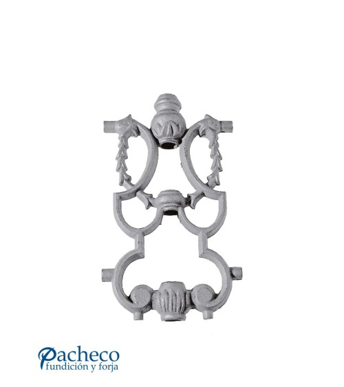 Adorno Central de Hierro Fundido Ornamental para Redondo 16 mm