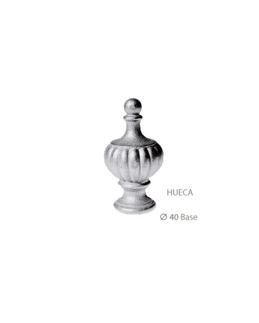 Remate Hueco de Hierro Fundido Ornamental de Base Redonda 40 mm