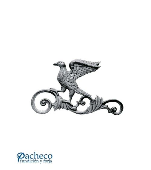 Águila Ornamental Heráldica de Hierro Fundido DCHA Relieve Una Cara