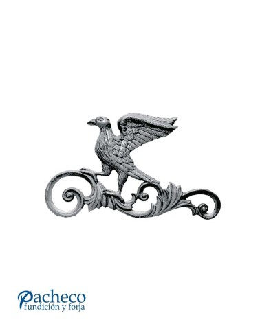 Águila Ornamental Heráldica de Hierro Fundido DCHA Relieve Una Cara
