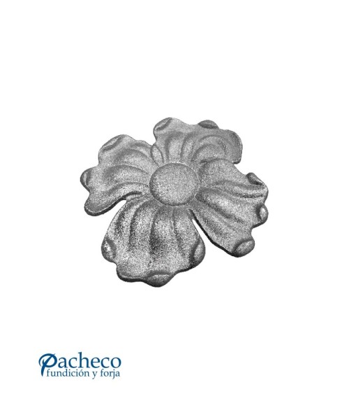 Rosetón de Hierro Fundido Floral Relieve Una Cara