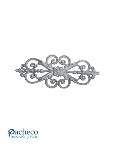 Plafón Ornamental Floral de Hierro Fundido con Filigranas Relieve Una Cara