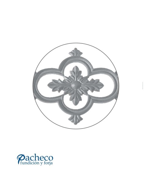 Plafón Panot con Adorno Central de Hierro Fundido Relieve Una Cara