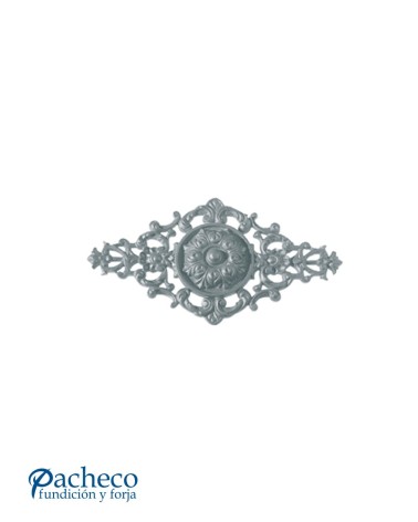 Plafón de Hierro Fundido Ornamental con Filigrana y Rosetón Central
