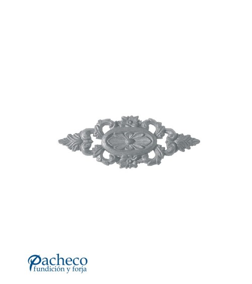 Plafón Ornamental con Rosetón Central de Hierro Fundido