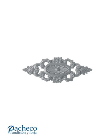 Plafón Ornamental con Rosetón Central de Hierro Fundido