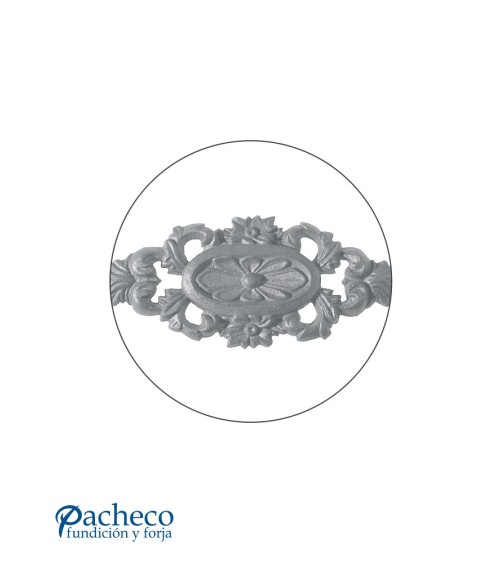 Plafón Ornamental con Rosetón Central de Hierro Fundido